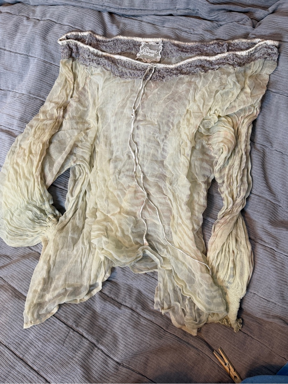 Silk whimsical dainty cottage core cover up